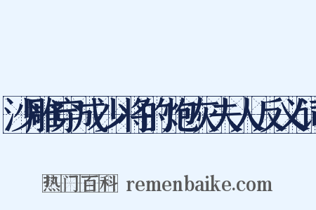 沙雕穿成少将的炮灰夫人反义词是什么意思的图片